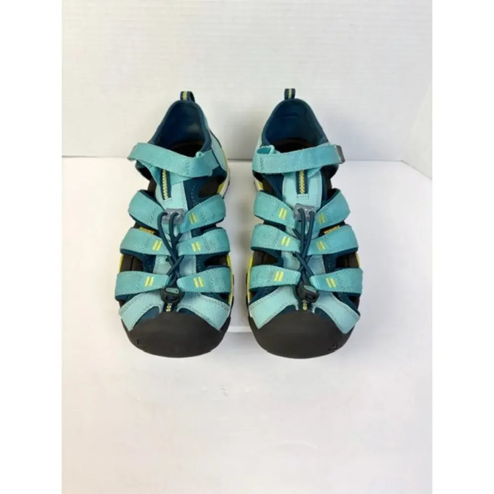 KEEN Newport H2 Sandals Women's Sz 6 Aqua Blue Waterproof‎ Bungee Outdoor Hiking